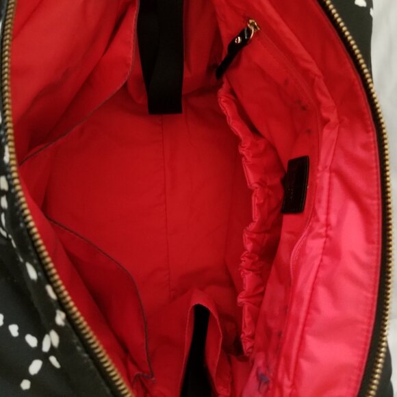 Kate Spade Sew Be It Stevie Black & White Nylon Shoulder or Diaper Baby Bag - Picture 15 of 16